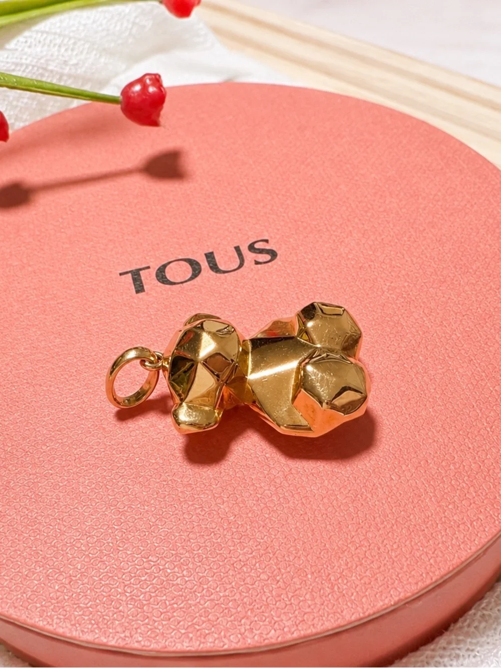 Tous 2.2CM large Gold 18kt 925 Geometric Pendant Second Hand 👋